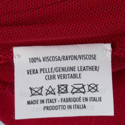 مملوكة مسبقًا Alexander McQueen Red One Shoulder Buckle Detail Dress S