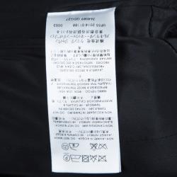 Pre Owned Alexander McQueen Black Leaf Print Embossed Velvet Jacket S