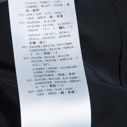 Pre Owned Alexander McQueen Black Leaf Print Embossed Velvet Jacket S