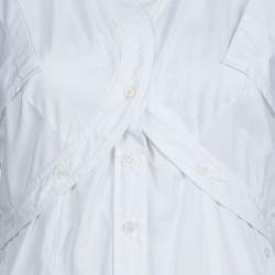 Pre Owned Alexander Mcqueen White Short Sleeve Cotton Shirt S
