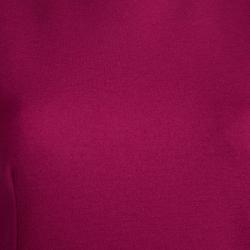 Pre Owned Alexander McQueen Red Dropped Waist Box Pleated Sleeveless Dress M