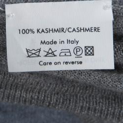 Pre Owned Alexander McQueen Grey Cashmere Bolero and Top Set S/M