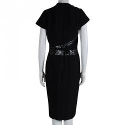 Pre Owned Alexander McQueen Black Stud Embelished Dress L