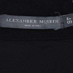 Pre Owned Alexander McQueen Black Stud Embelished Dress L