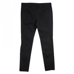 Pre Owned Alexander McQueen Black Denim Zip Trim Detail Skinny Jeans S
