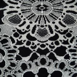 Pre Owned Alexander McQueen Monochrome Floral Jacquard Knit Sleeveless Bodycon Dress XS