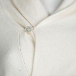 Pre Owned Alexander McQueen Cream Shawl Collar Cashmere Sweater XL