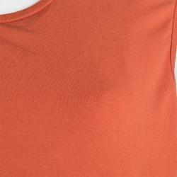 Pre Owned Alexander Mcqueen Orange Jersey Asymmetric Sleeveless T-Shirt Dress XL