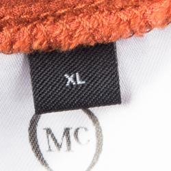 Pre Owned Alexander Mcqueen Orange Jersey Asymmetric Sleeveless T-Shirt Dress XL