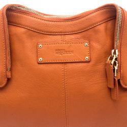 Pre Owned Alexander McQueen Orange Leather Medium Faithful De Manta Clutch