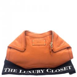 Pre Owned Alexander McQueen Orange Leather Medium Faithful De Manta Clutch