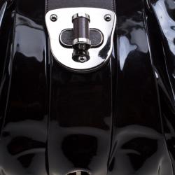 Pre Owned Alexander McQueen Dark Brown Patent Leather Elvie Satchel