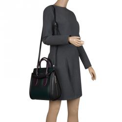 Pre Owned Alexander McQueen Tricolor Leather Small Heroine Satchel