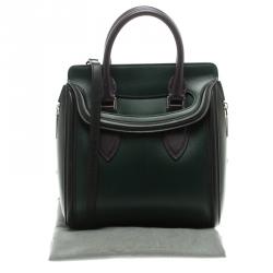 Pre Owned Alexander McQueen Tricolor Leather Small Heroine Satchel