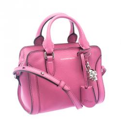 Alexander McQueen Pink Leather Mini Padlock Tote