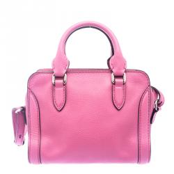 Alexander McQueen Pink Leather Mini Padlock Tote