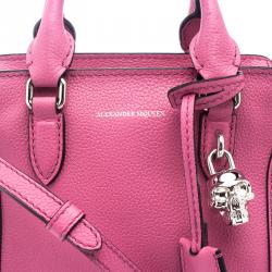 Alexander McQueen Pink Leather Mini Padlock Tote