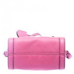 Alexander McQueen Pink Leather Mini Padlock Tote