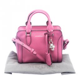 Alexander McQueen Pink Leather Mini Padlock Tote