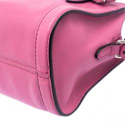 Alexander McQueen Pink Leather Mini Padlock Tote