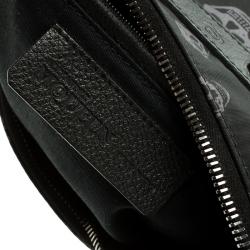 Pre Owned Alexander Mcqueen Black Skull Print Nylon De Manta Clutch