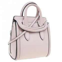 Pre Owned حقيبة ألكساندر ماكوين ميني هيروين جلد بيج للكتف