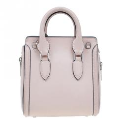 Pre Owned حقيبة ألكساندر ماكوين ميني هيروين جلد بيج للكتف