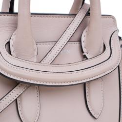 Pre Owned حقيبة ألكساندر ماكوين ميني هيروين جلد بيج للكتف