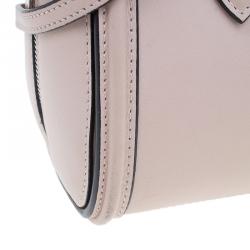 Pre Owned حقيبة ألكساندر ماكوين ميني هيروين جلد بيج للكتف