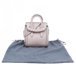 Pre Owned حقيبة ألكساندر ماكوين ميني هيروين جلد بيج للكتف