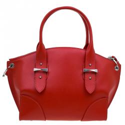 Alexander McQueen Red Leather Small Legend Tote bag