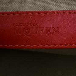 Alexander McQueen Red Leather Small Legend Tote bag