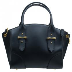 Pre Owned حقيبة أليكساندر مكوين ليغند جلد عجل أسود صغيرة