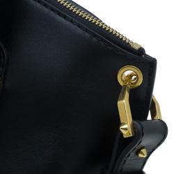 Pre Owned حقيبة أليكساندر مكوين ليغند جلد عجل أسود صغيرة