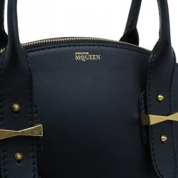 Pre Owned حقيبة أليكساندر مكوين ليغند جلد عجل أسود صغيرة