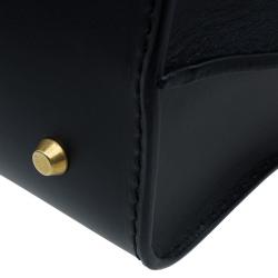 Pre Owned حقيبة أليكساندر مكوين ليغند جلد عجل أسود صغيرة