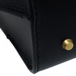 Pre Owned حقيبة أليكساندر مكوين ليغند جلد عجل أسود صغيرة