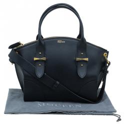 Pre Owned حقيبة أليكساندر مكوين ليغند جلد عجل أسود صغيرة