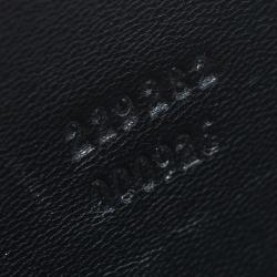 Pre Owned Alexander McQueen Black Studded Suede Skull Knuckle Box Clutch