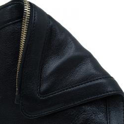 Pre Owned Alexander McQueen Black Leather Medium De Manta Clutch