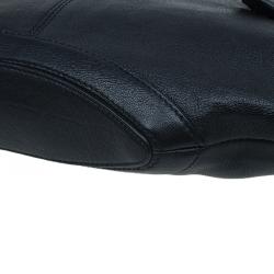 Pre Owned Alexander McQueen Black Leather Medium De Manta Clutch
