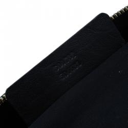 Pre Owned Alexander McQueen Black Leather Medium De Manta Clutch