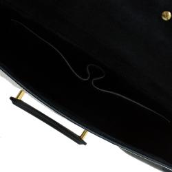 Pre Owned حقيبة كتف أليكساندر مكوين هيروين جلد ثعبان أسود/أبيض  شعر حصان وبلاستيك