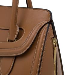 Pre Owned Alexander McQueen Brown Leather Medium Heroine Tote