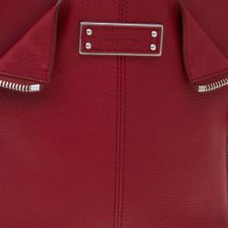 Pre Owned Alexander McQueen Red Leather De Manta Crossbody Bag