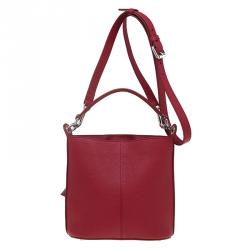 Pre Owned Alexander McQueen Red Leather De Manta Crossbody Bag