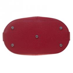 Pre Owned Alexander McQueen Red Leather De Manta Crossbody Bag