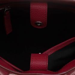 Pre Owned Alexander McQueen Red Leather De Manta Crossbody Bag
