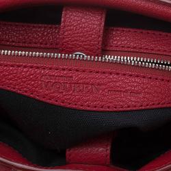 Pre Owned Alexander McQueen Red Leather De Manta Crossbody Bag