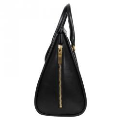 Pre Owned Alexander McQueen Black Leather Heroine Studded Satchel Bag